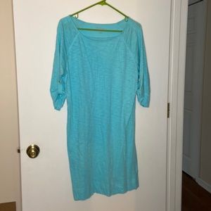 Cotton 3/4 length sleeve dress